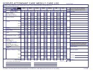 HCBS/FE ATTENDANT CARE WEEKLY CARE LOG - KMAP