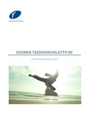 Toimintakertomus 2010 - Suomen Taekwondoliitto