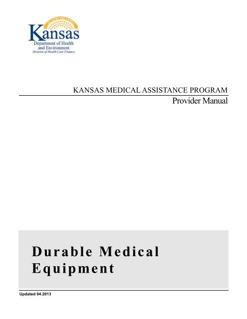 Durable Medical Equipment - KMAP