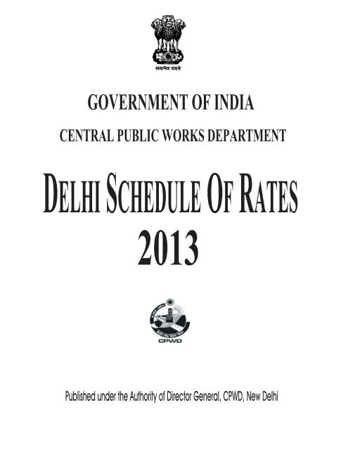 Delhi Schedule Rate - Cpwd.gov.in
