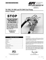 GPI M-150S Fuel Transfer Pump Manual PDF - Instrumart