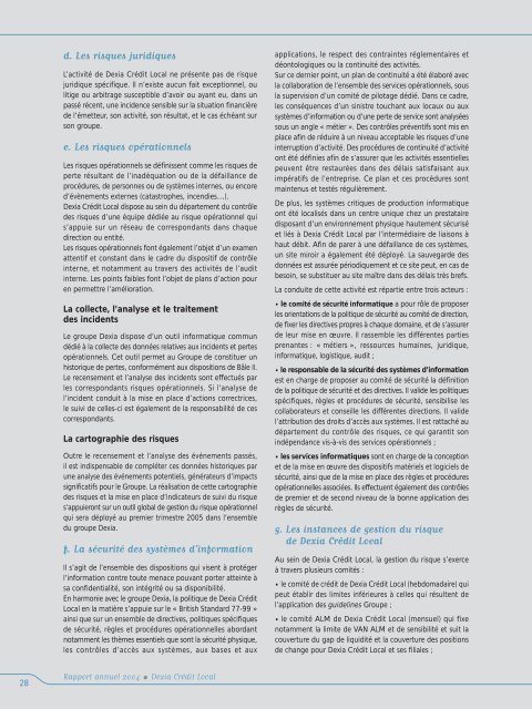 RAPPORT ANNUEL 2004 - Dexia Crédit Local