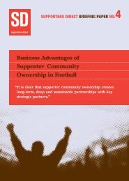 Business Advantages of Supporter Community ... - Supporters Direct