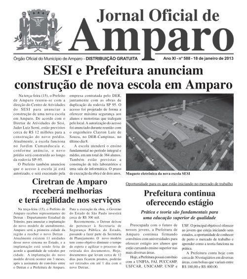 18/01/2013 - Prefeitura Municipal de Amparo - Governo do Estado ...