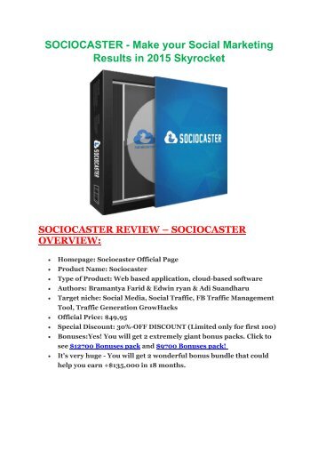 ULTIMATE review and $11000 bonuses of SocioCaster  