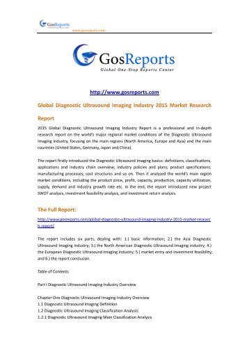 Global Diagnostic Ultrasound Imaging Industry 2015 Market Research Report.pdf