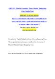 Capital budgeting case study qrb 501