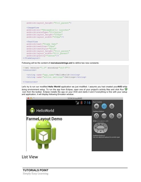 Android Tutorial