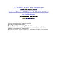 HTT 200 Week 6 CheckPoint Hotel Departments (UOP)/HTT200nerddotcom
