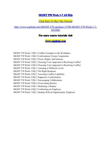 MGMT 570 Week 1