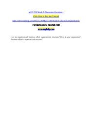 MGT 230 Week 3 Discussion Question 1