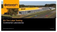 EU Tire Label Testing Continental Laboratories