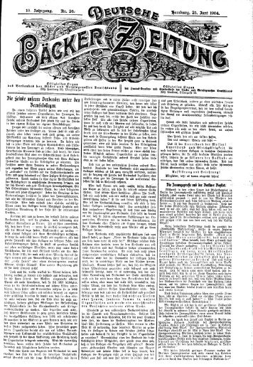 Bäckerzeitung 1904