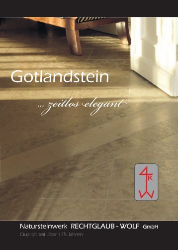 Gotland Kalkstein ... zeitlos elegant / Der Hansekalkstein 