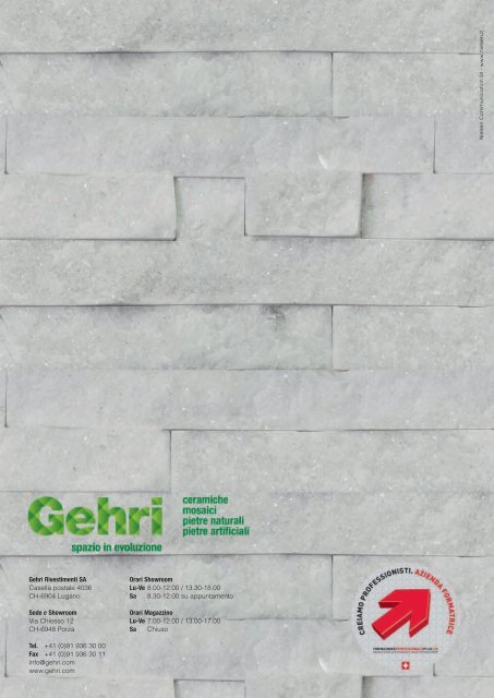 Gehri, prospetto 2015