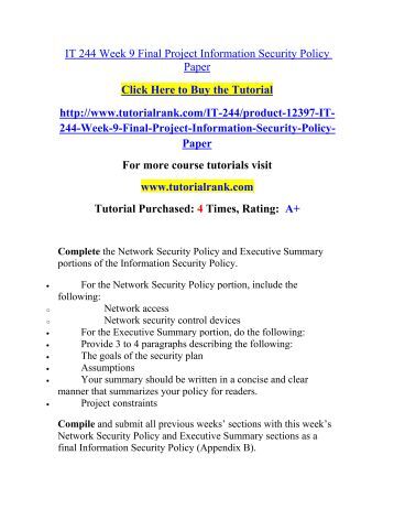 information security policies templates