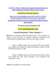 LAW 531 Week 2 Individual Assignment Legal Forms of Business Paper (UOP Course)/TutorialRank