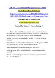 LDR 300 Leadership and Management Paper (UOP)/TutorialRank