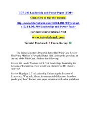 LDR 300 Leadership and Power Paper (UOP)/TutorialRank