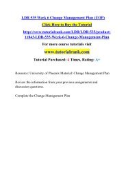 LDR 535 Week 6 Change Management Plan (UOP)/TutorialRank
