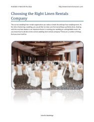 Choosing the Right Linen Rentals Company