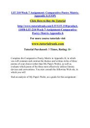 LIT 210 Week 7 Assignment Comparative Poetry Matrix- Appendix h (UOP)/TutorialRank