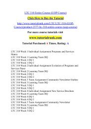 LTC 310 Entire Course/TutorialRank