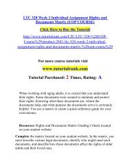 LTC 328 Week 2 Individual Assignment Rights and Documents Matrix(Uop)/TutorialRank