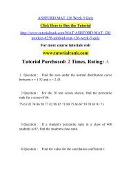 ASHFORD MAT 126 Week 5 Quiz Course(Uop)/TutorialRank