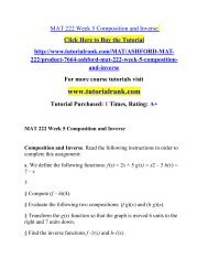 MAT 222 Week 5 Composition and Inverse Course(Uop)/TutorialRank