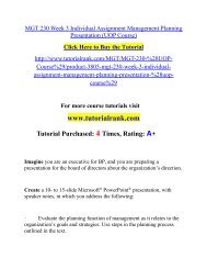 MGT 230 Week 3 Individual Assignment Management Planning Presentation(Uop)/TutorialRank