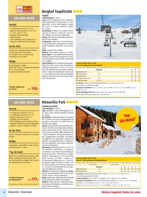 ITS BILLA REISEN - Best of Wintersport & Wellness 2015/16