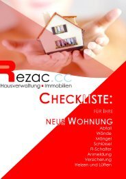 Checkliste für Ihre neue Wohnung