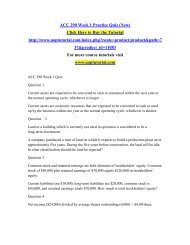 ACC 290 Week 1 Practice Quiz (New)/Uoptutorial