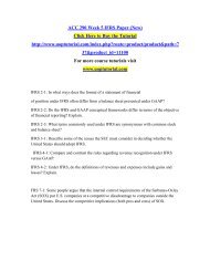 ACC 290 Week 5 IFRS Paper (New)/Uoptutorial