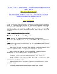 MGT 311 Week 5 Team Assignment Change Management and Communication Plan (2 Papers)