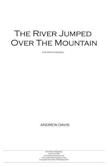 The River Jumped Over The Mountain