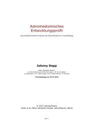 Astromedizinisches Entwicklungsprofil