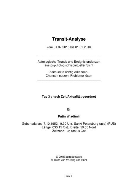 Transit Analyse