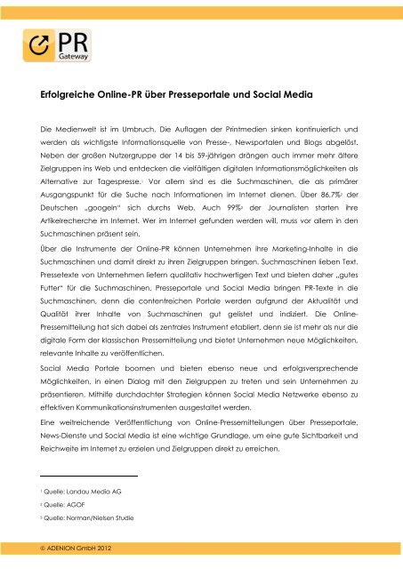 Hans GOGG powered |Mehr Erfolg mit Online-PR über Presseportale und Social Media