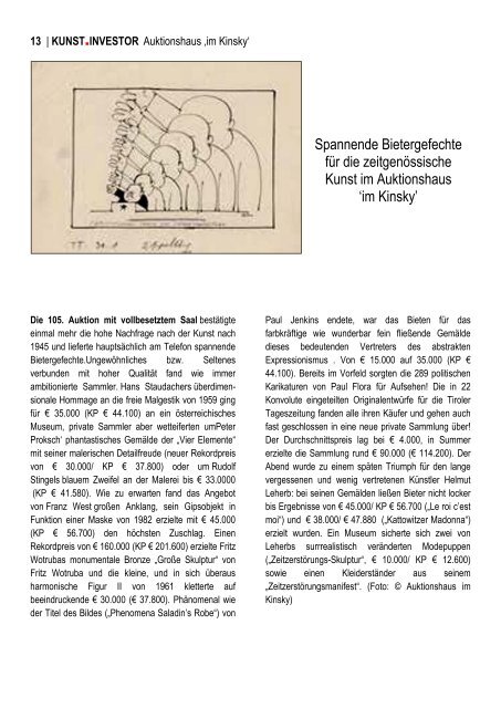 KUNSTINVESTOR Heft Nr. 4 [AUSGABE APRIL 2015]