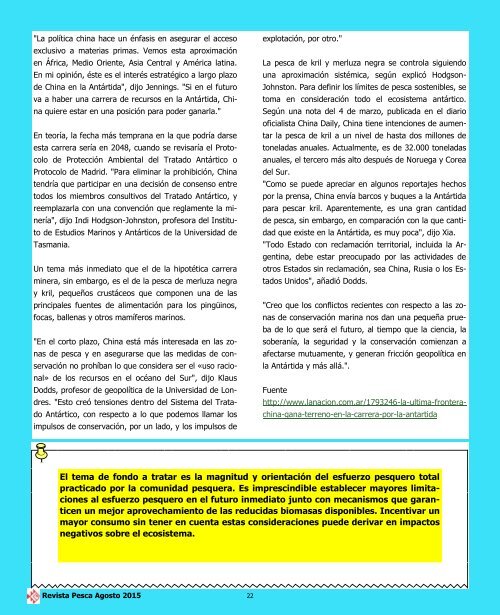 REVISTA PESCA AGOSTO 2015