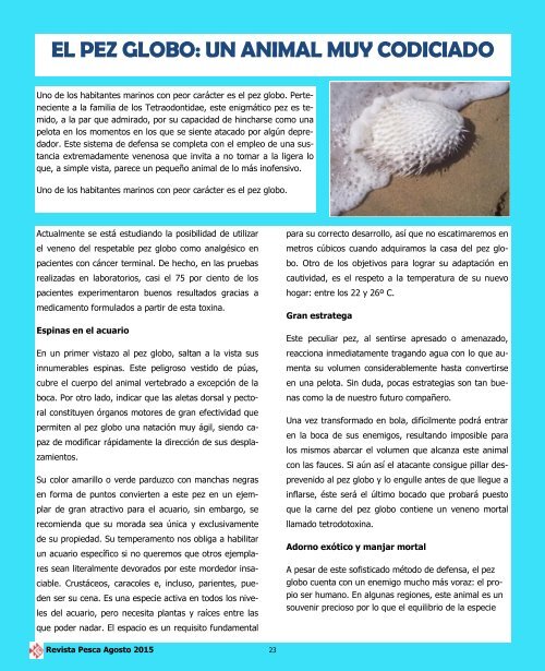 REVISTA PESCA AGOSTO 2015