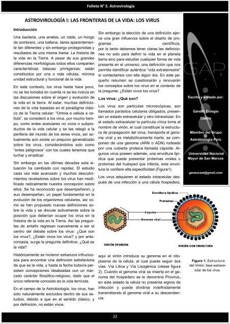 LECTURAS DE ASTROBIOLOGÍA 2015