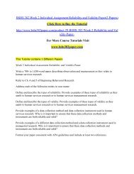 BSHS 382 Week 2 Individual Assignment/ bshs382paperdotcom 