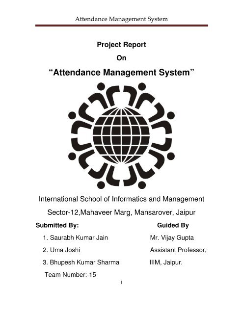 “Attendance Management System”