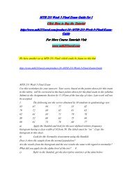 MTH 231 Week 5 Final Exam Guide Set 1/MTH231nerddotcom