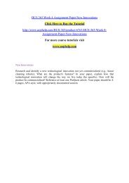 BUS 365 Week 4 Assignment Paper New Innovations/uophelp