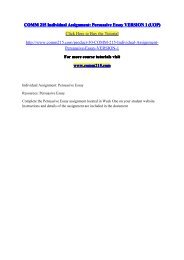 COMM 215 Individual Assignment: Persuasive Essay VERSION 1 (UOP) / comm215dotcom