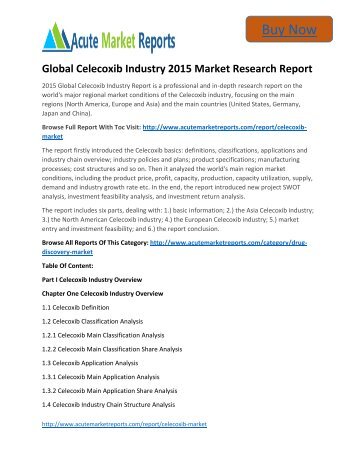 Global Celecoxib Market  - Technology, Type and Application analysis By Acute Market Reports